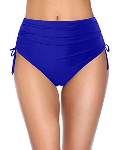 Royal Blue Bikini Bottoms, High Waisted