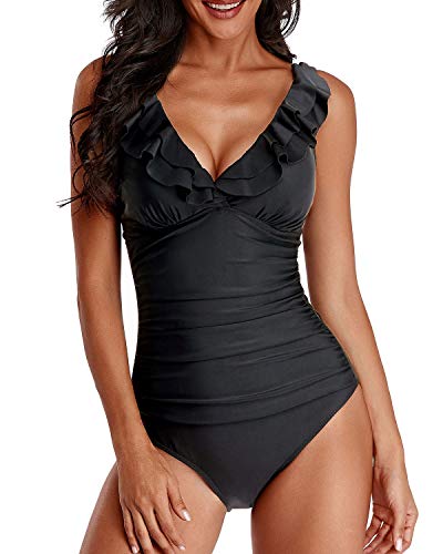Women's V Neck One Piece Swimsuits – Holipick