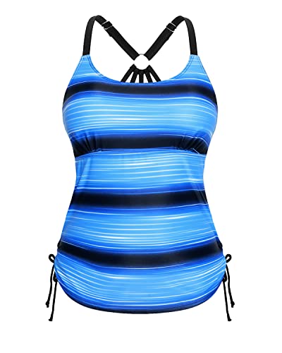 Holipick Two Piece Swimsuit Tankini Top With Shorts Bathing Suit
