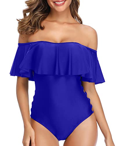 Women Slimming Halter Swimwear Strapless Bandeau Bathing Suit-Bright Y - Holipick