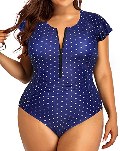 Tummy Control UPF 50 Rash Guard Bathing Suit IDOPIP Plus Size One Piece Swimsuit - Tummy Control, UPF 50 , Rash Guard, Long/Short Sleeve Options Uv Protection Swimwear